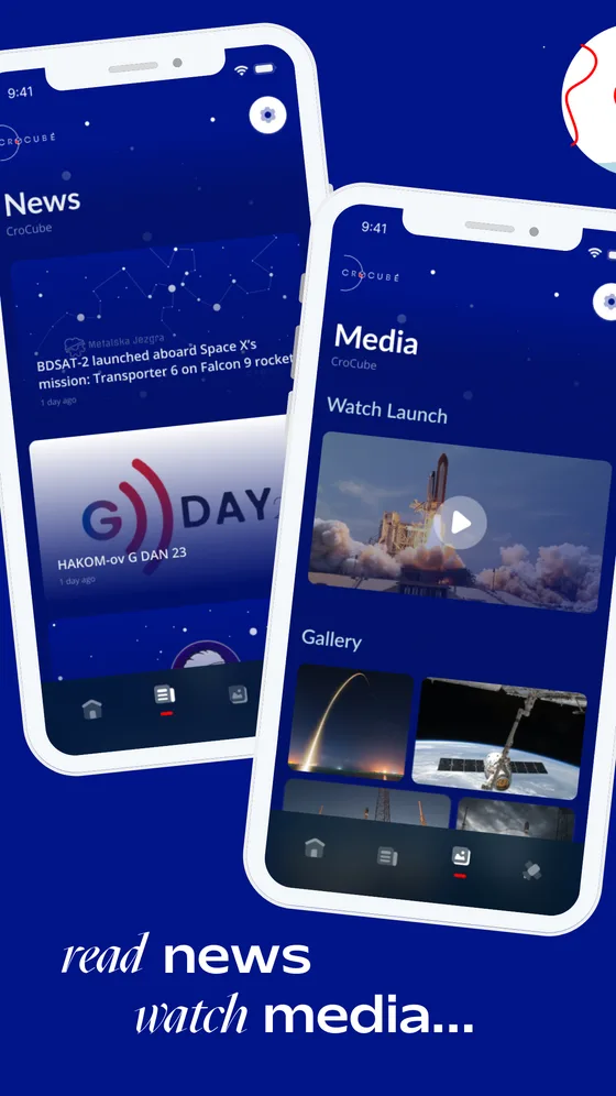 CroCube app, mission news and media