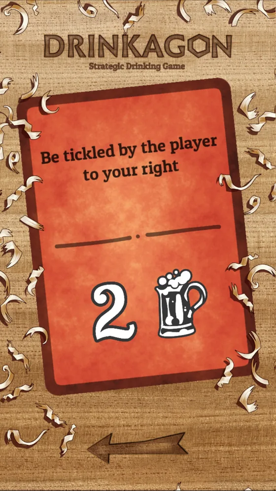 Drinkagon companion app, a dare card