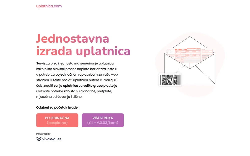 Uplatnica.com, a simple payment-slip generator