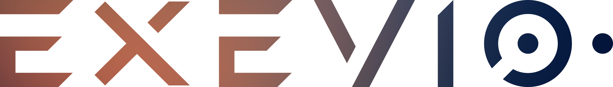 Gradient Exevio wordmark on light